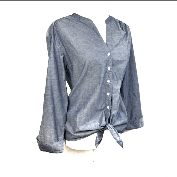 Ann Taylor Blouse with Front Tie - Picture 2 of 8